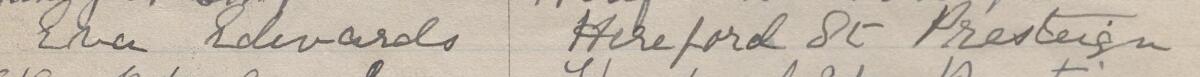 Image of Eva Edwards's signature and address in the petition