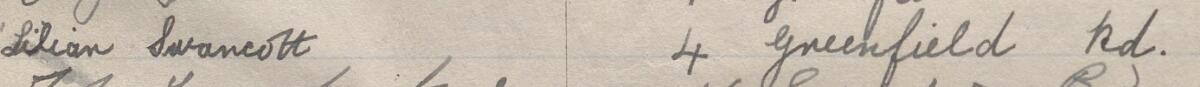 Image of Lilian Swancott's signature and address in the petition