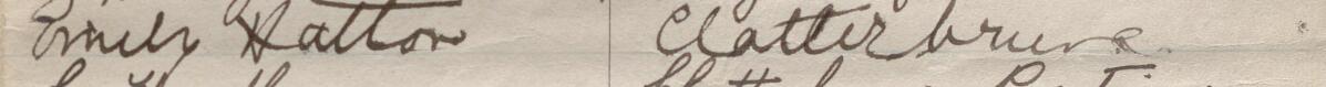 Image of Emily Hatton's signature and address in the petition