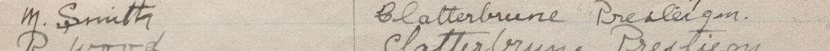 Image of M Smith's signature and address in the petition