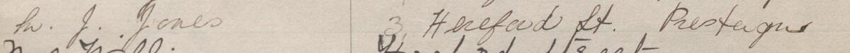 Image of M J Jones's signature and address in the petition
