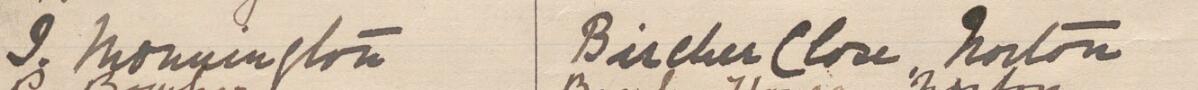 Image of J Mornington's signature and address in the petition