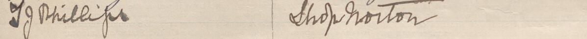 Image of T J Phillips's signature and address in the petition