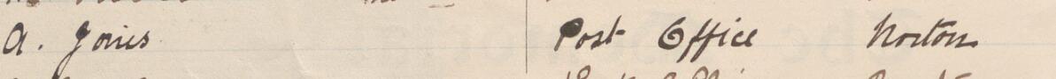 Image of A Jones's signature and address in the petition