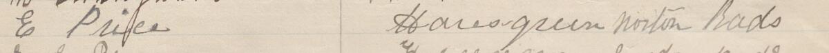 Image of E Price's signature and address in the petition