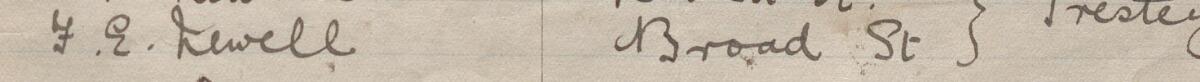Image of F.E. Newell's signature and address in the petition