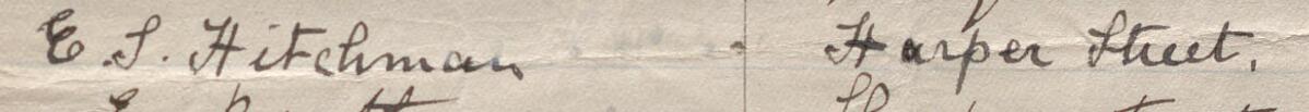 Image of E.J. Hiifchman's signature and address in the petition
