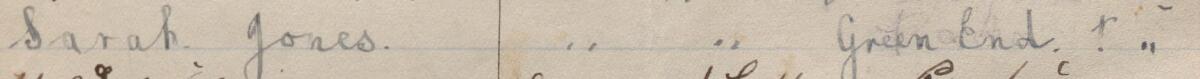 Image of Sarah Jones's signature and address in the petition