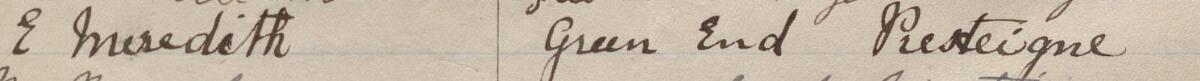 Image of E Meredith's signature and address in the petition