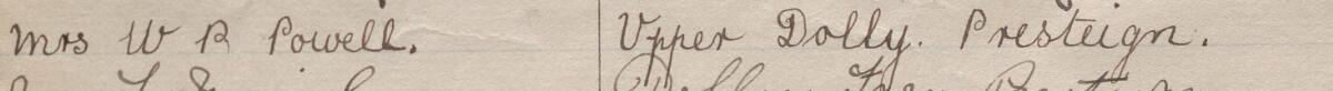 Image of Mrs W R Powell's signature and address in the petition