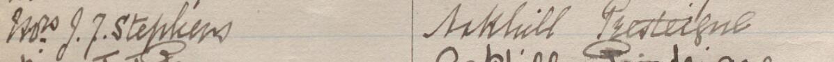 Image of Mrs J J Stephens's signature and address in the petition