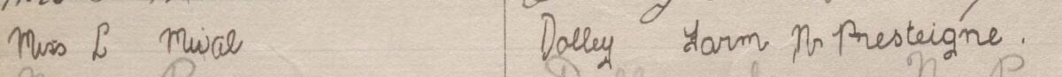 Image of Miss L Mival's signature and address in the petition