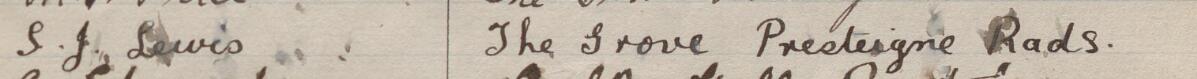 Image of S.J. Lewis's signature and address in the petition
