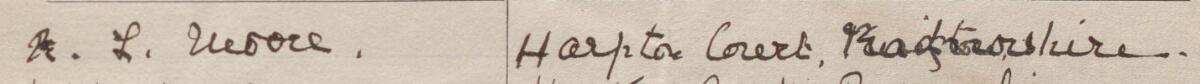 Image of K. L. Moore.'s signature and address in the petition