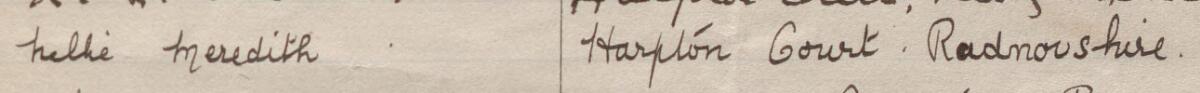 Image of Nellie Meredith's signature and address in the petition