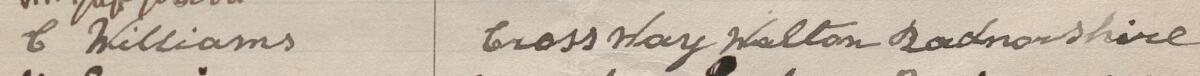 Image of C Williams's signature and address in the petition