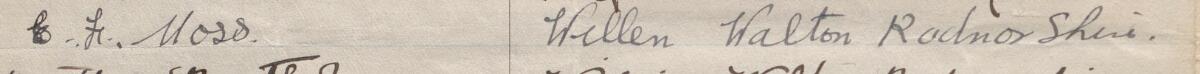 Image of E. F. Moss's signature and address in the petition