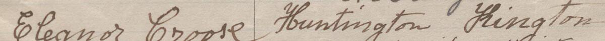 Image of Eleanor Croose's signature and address in the petition
