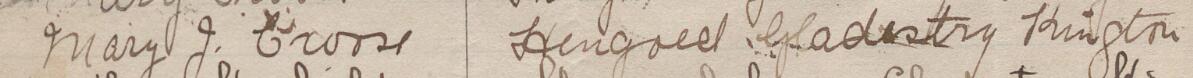 Image of Mary J Croose's signature and address in the petition