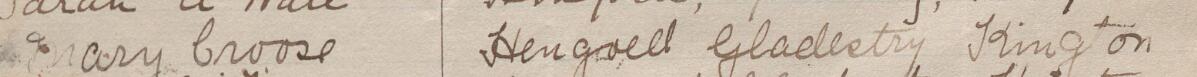 Image of Mary Croose's signature and address in the petition