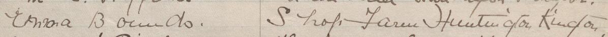 Image of Emma Bounds's signature and address in the petition