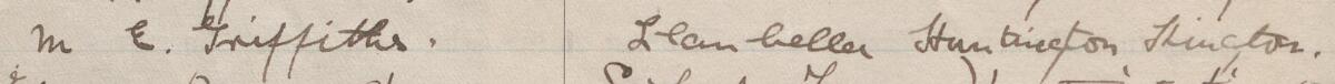 Image of M E. Griffiths's signature and address in the petition