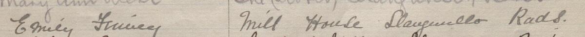 Image of Emily Finney's signature and address in the petition