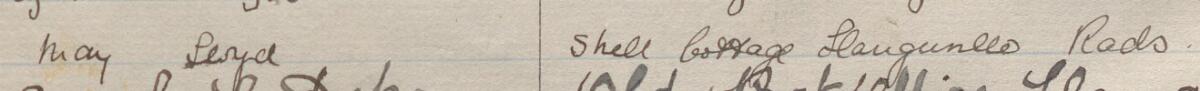 Image of May Lloyd's signature and address in the petition