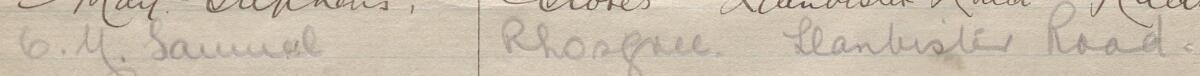 Image of C. M. Samuel's signature and address in the petition