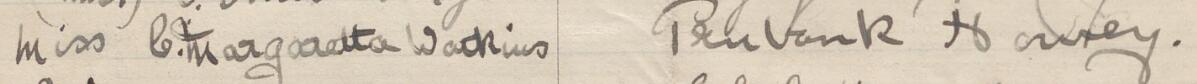 Image of Miss C. Margaretta Watkins's signature and address in the petition