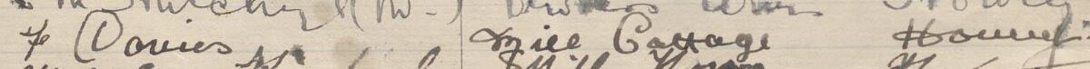 Image of F Davies's signature and address in the petition