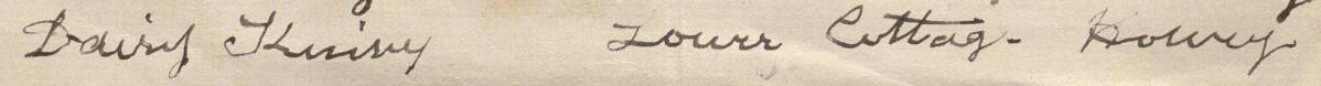 Image of Daisy Kinsey's signature and address in the petition