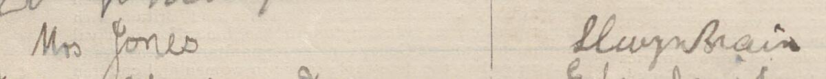Image of Mrs Jones's signature and address in the petition