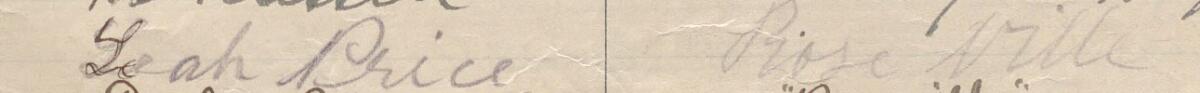 Image of Leah Price's signature and address in the petition