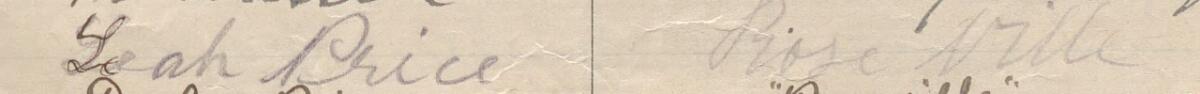 Image of Lea Price's signature and address in the petition