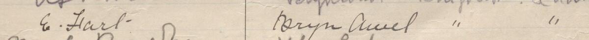 Image of E Hart's signature and address in the petition