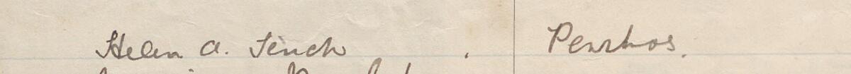 Image of Helen A Tench's signature and address in the petition