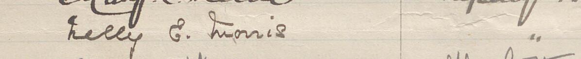 Image of Nelly E. Morris's signature and address in the petition