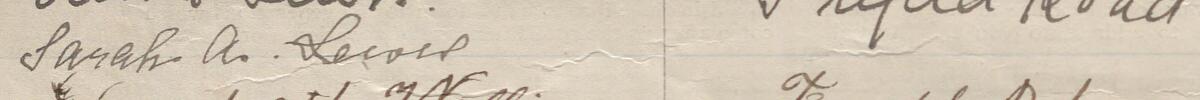 Image of Sarah A. Lewis @'s signature and address in the petition