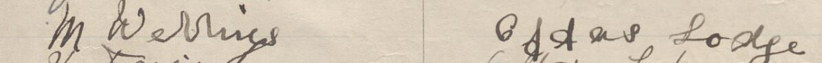 Image of M Rollings's signature and address in the petition