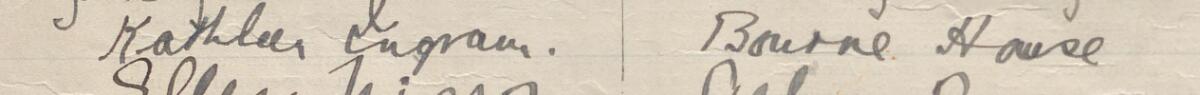 Image of Kathleen Ingram's signature and address in the petition
