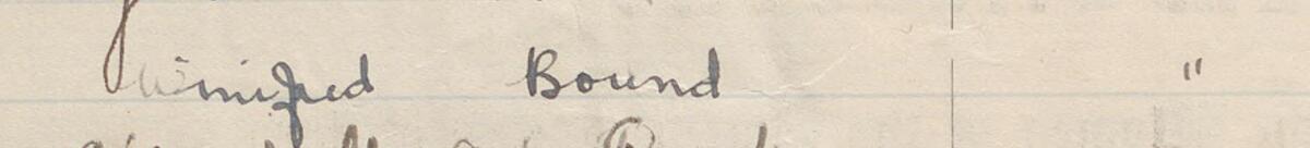 Image of Winifred Bound's signature and address in the petition