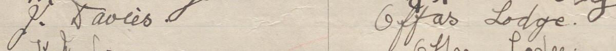 Image of J. Davies's signature and address in the petition