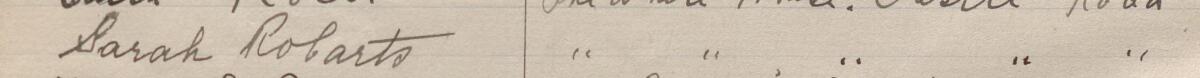 Image of Sarah Robarts's signature and address in the petition
