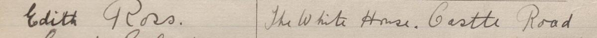 Image of Edith Ross's signature and address in the petition