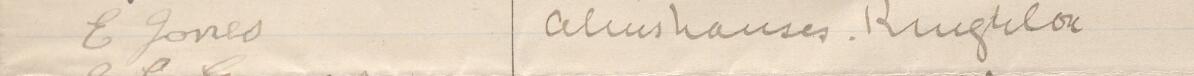 Image of E JOnes's signature and address in the petition