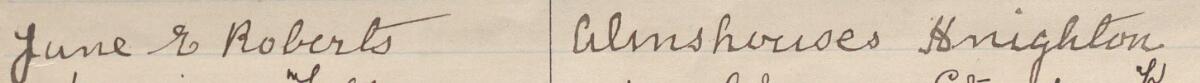 Image of June E Roberts's signature and address in the petition