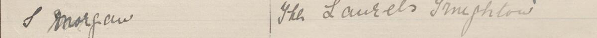 Image of S Morgan's signature and address in the petition