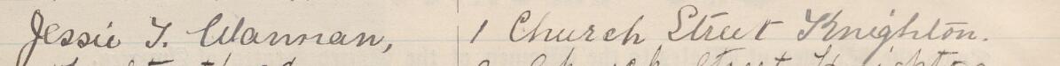 Image of Jessie T. Wannan's signature and address in the petition