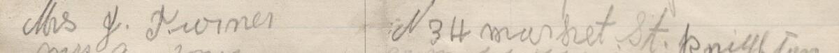 Image of Mrs. J. Turner's signature and address in the petition